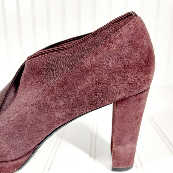 Clarks Kendra Purple Suede Mix Closed-Toe Pumps A418 - Picture 9 of 14